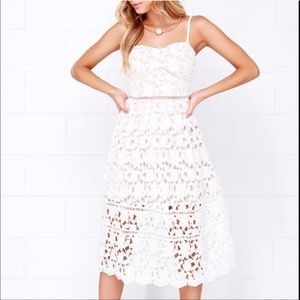 Lulus White Lace Dress